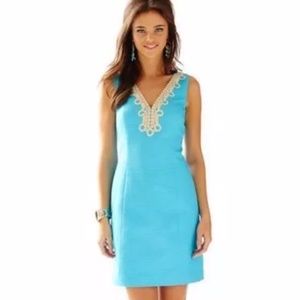 Lilly Pulitzer Turquoise Blue Bentley Shift Dress